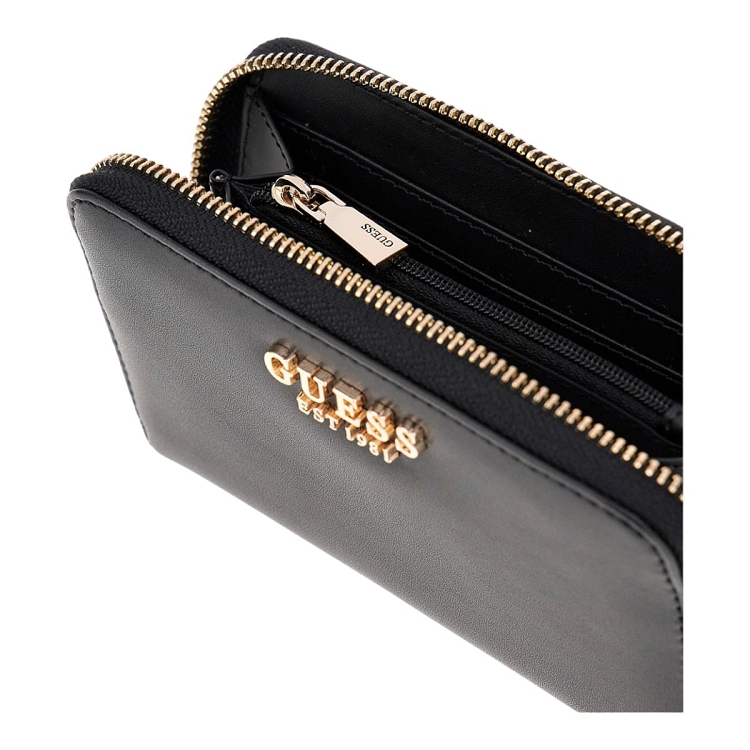 Guess femme laurel slg medium zip around noir2547801_4 sur voshoes.com