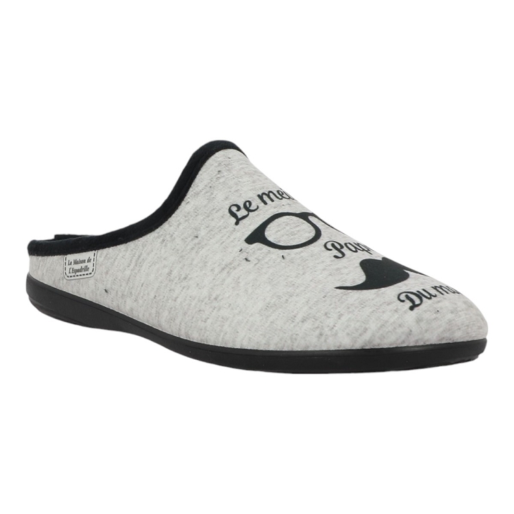 Maison de l espadrille homme mule humour m gris2554901_2 sur voshoes.com