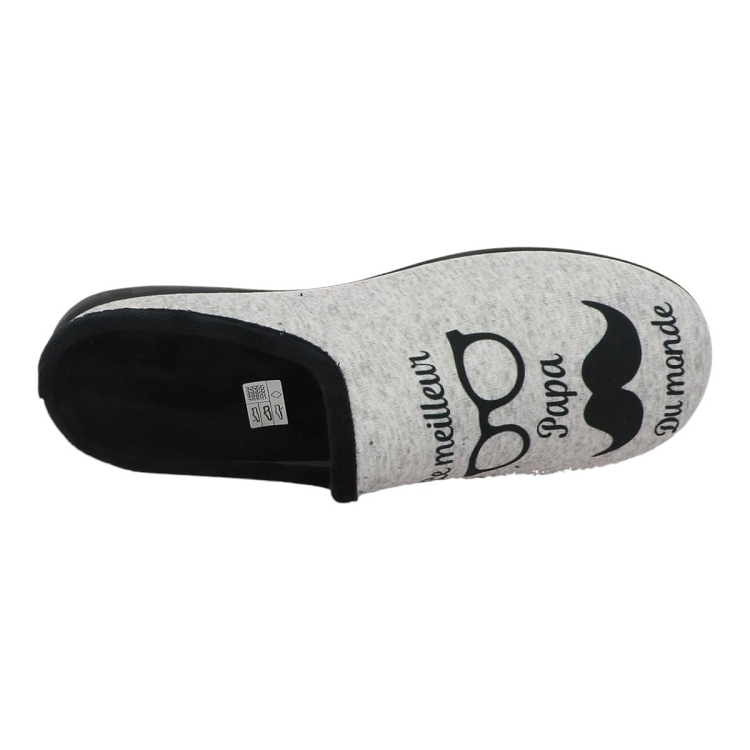 Maison de l espadrille homme mule humour m gris2554901_5 sur voshoes.com