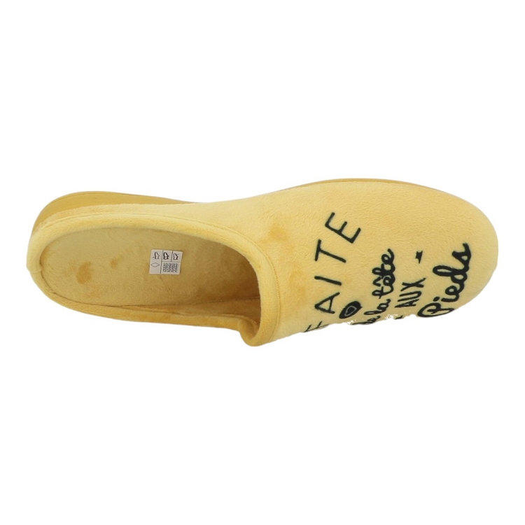 Maison de l espadrille femme mule humour f jaune2555001_5 sur voshoes.com