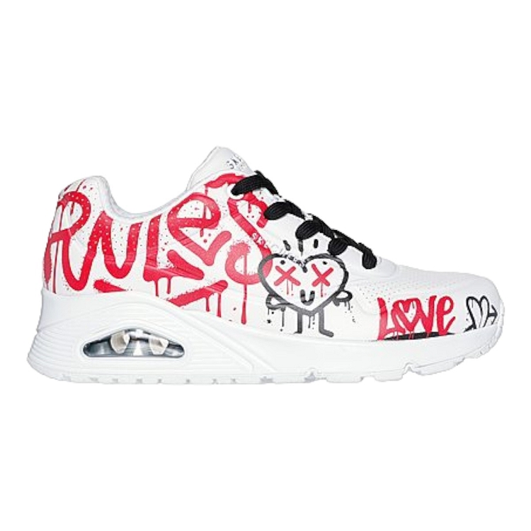 femme Skechers femme uno   graffiti love blanc