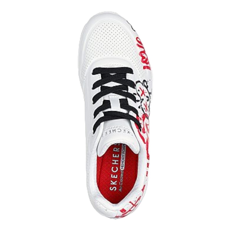 Skechers femme uno   graffiti love blanc2555901_4 sur voshoes.com