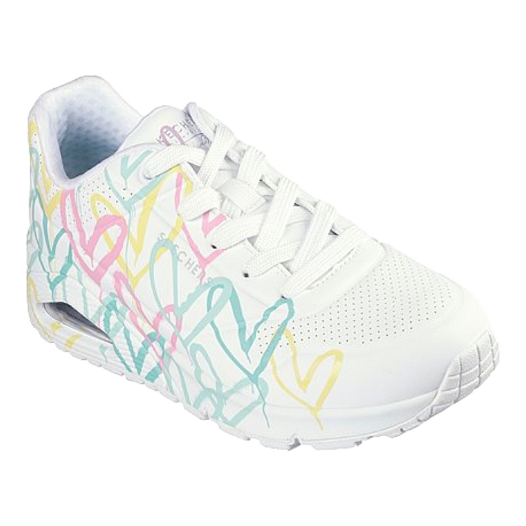 Skechers femme uno   changed love blanc2556001_2 sur voshoes.com