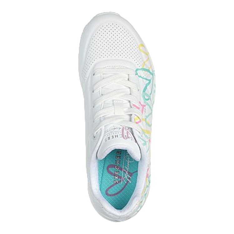 Skechers femme uno   changed love blanc2556001_4 sur voshoes.com