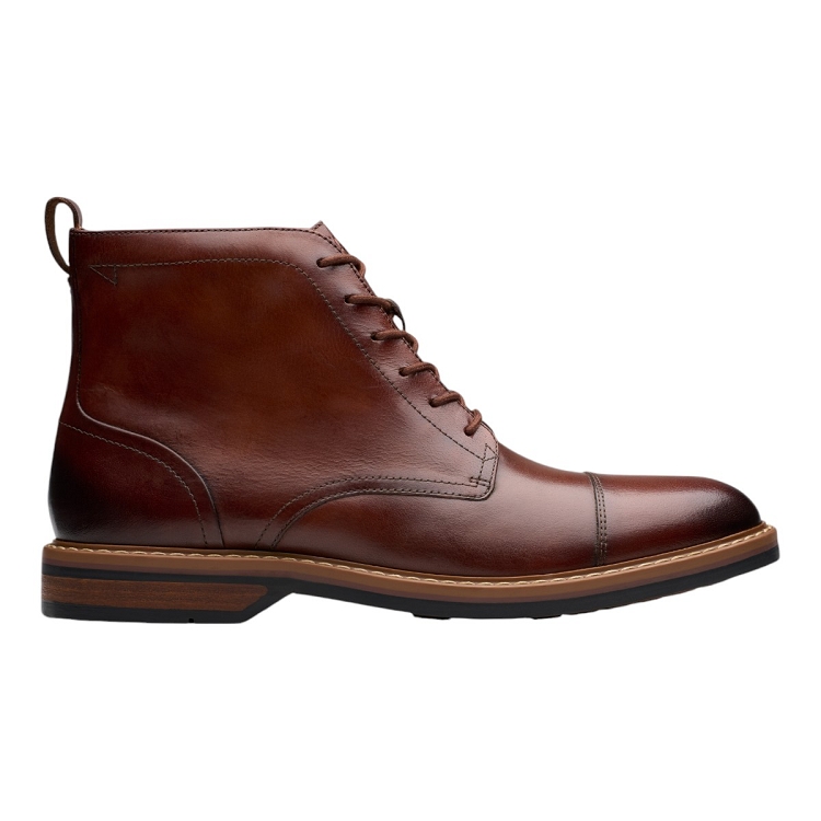 homme Clarks homme aldwin cap mid marron