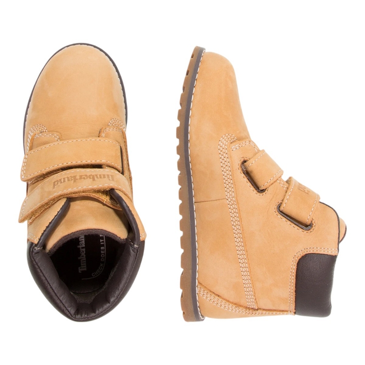 Timberland garcon pokey pine mid hook loop marron2565401_4 sur voshoes.com