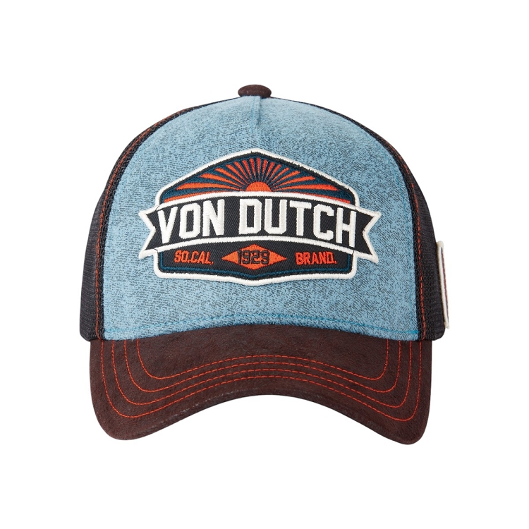 homme Von dutch homme casquettes   imitation cuir bleu