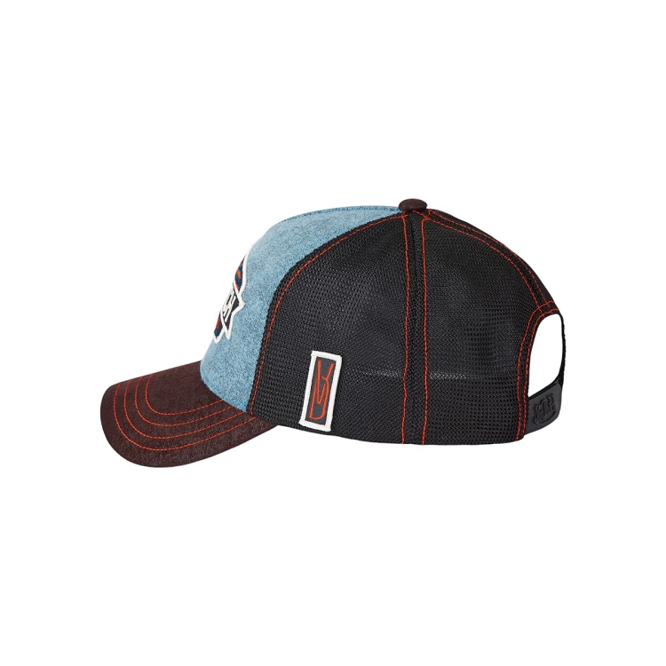 Von dutch homme casquettes   imitation cuir bleu2566801_4 sur voshoes.com