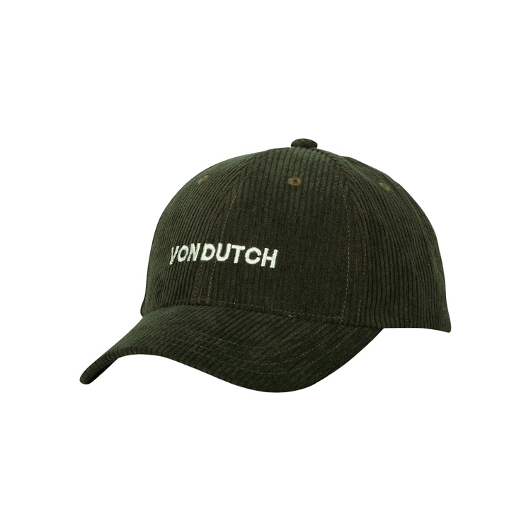 Von dutch homme casquette baseball  velours cotele broderie vert2567101_2 sur voshoes.com