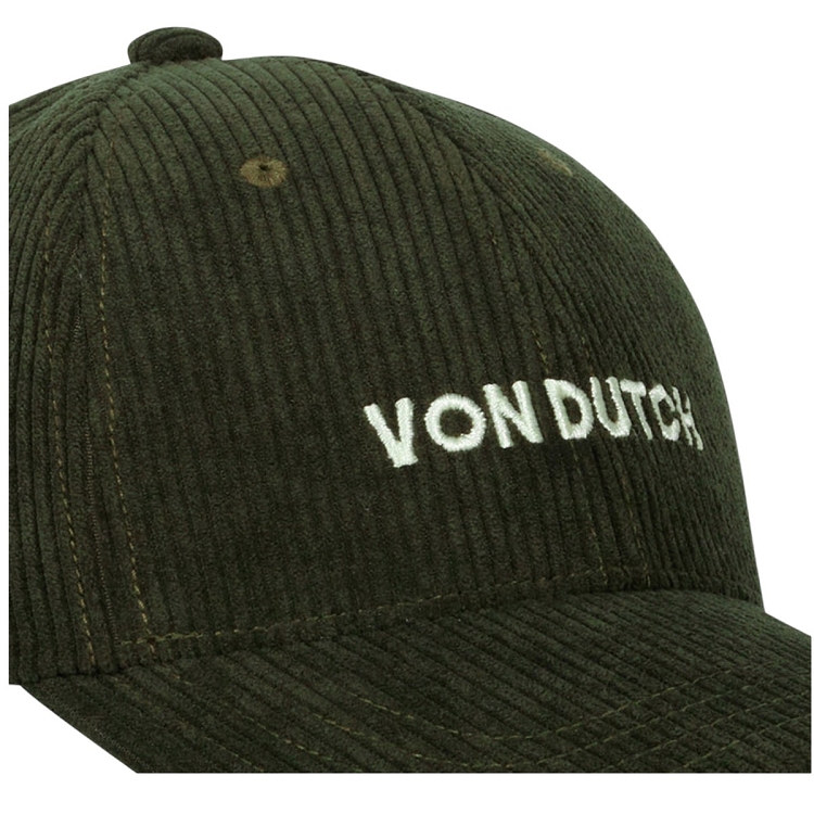 Von dutch homme casquette baseball  velours cotele broderie vert2567101_3 sur voshoes.com