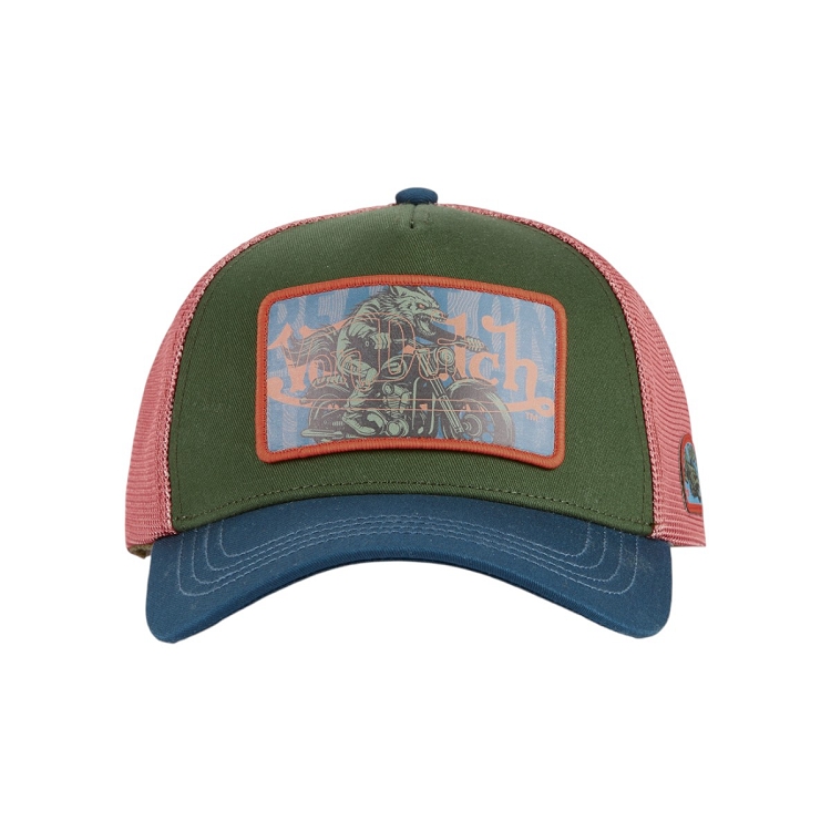 homme Von dutch homme casquettes   baseball filet animaux vert