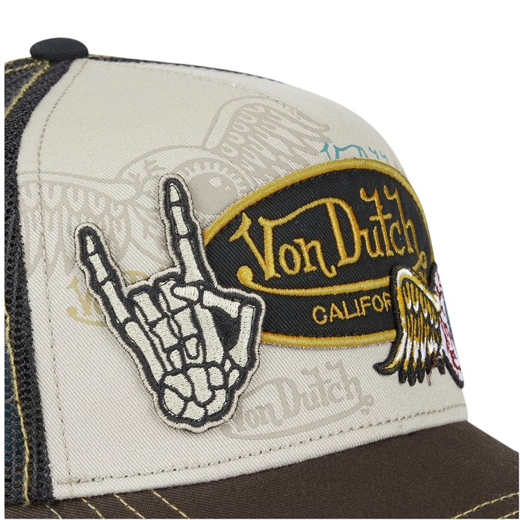 Von dutch homme casquettes trucker beige2567801_3 sur voshoes.com