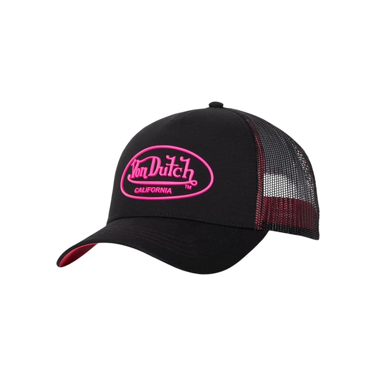 Von dutch homme casquette baseball  serge  print rubber fluo noir2568101_2 sur voshoes.com