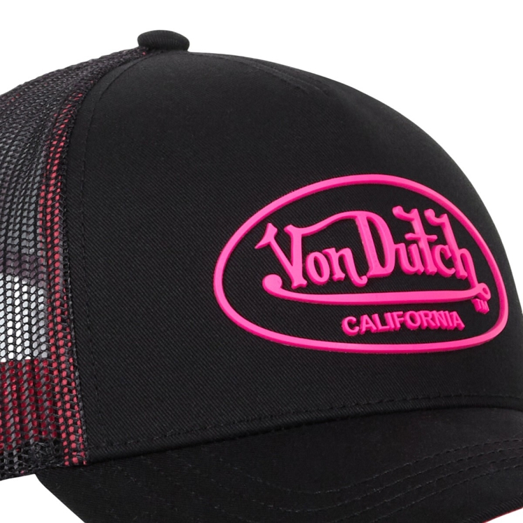 Von dutch homme casquette baseball  serge  print rubber fluo noir2568101_3 sur voshoes.com