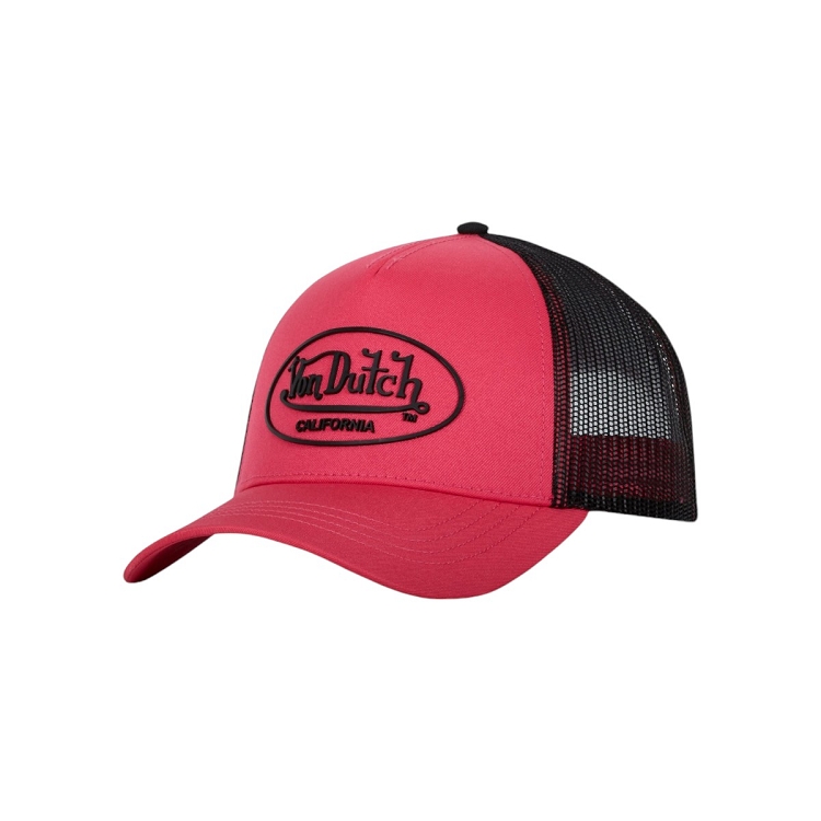 Von dutch homme casquette baseball  fluo print rubber rose2568201_2 sur voshoes.com