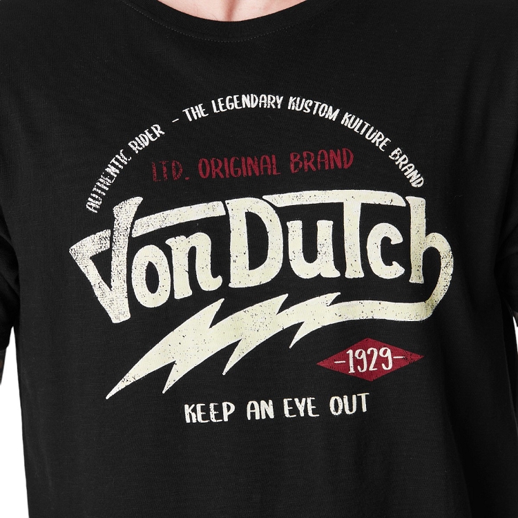 Von dutch homme tee shirt slub  avec logo noir2568301_3 sur voshoes.com