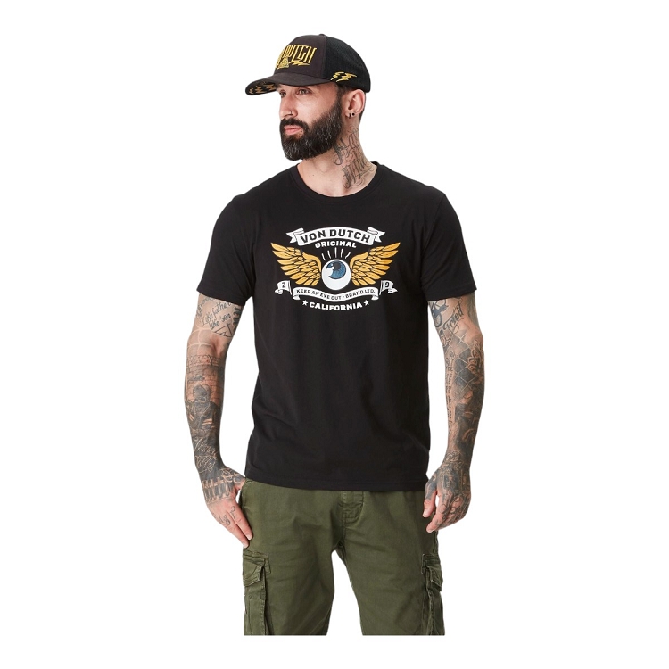 homme Von dutch homme tee shirt slub  avec logo noir