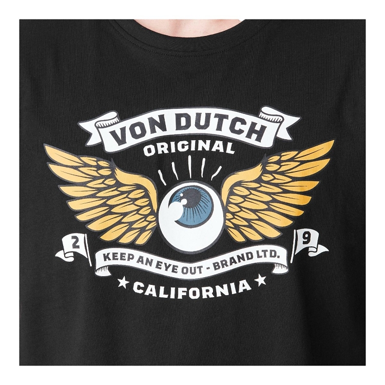 Von dutch homme tee shirt slub  avec logo noir2573501_3 sur voshoes.com