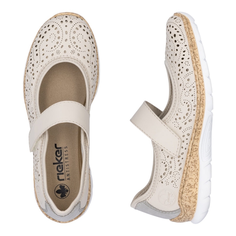 Rieker femme n4299 beige2587801_4 sur voshoes.com