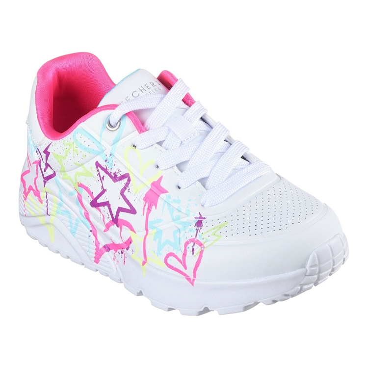 Skechers fille uno lite   my drip blanc2616401_2 sur voshoes.com