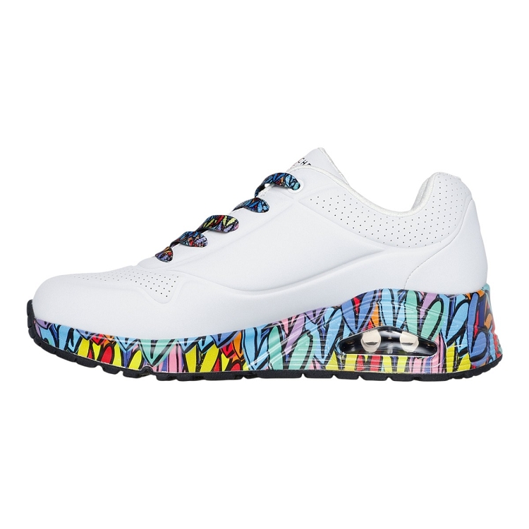 Skechers femme uno   ravaged love blanc2617001_3 sur voshoes.com