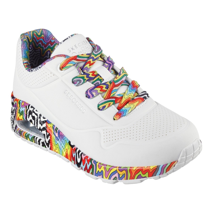 Skechers femme uno mini drip blanc2617201_2 sur voshoes.com