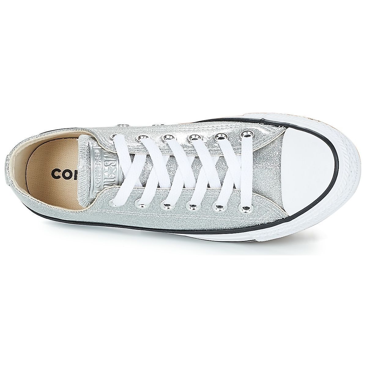 Baskets mode femme Converse ctas all star ox argent VoShoes