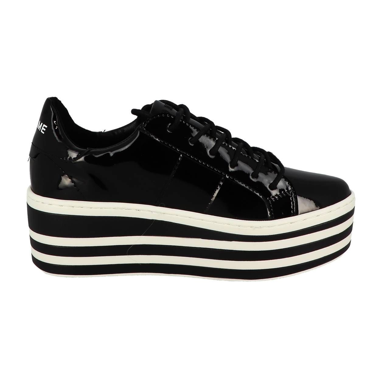 Baskets mode femme No name boost sneaker patent noir VoShoes