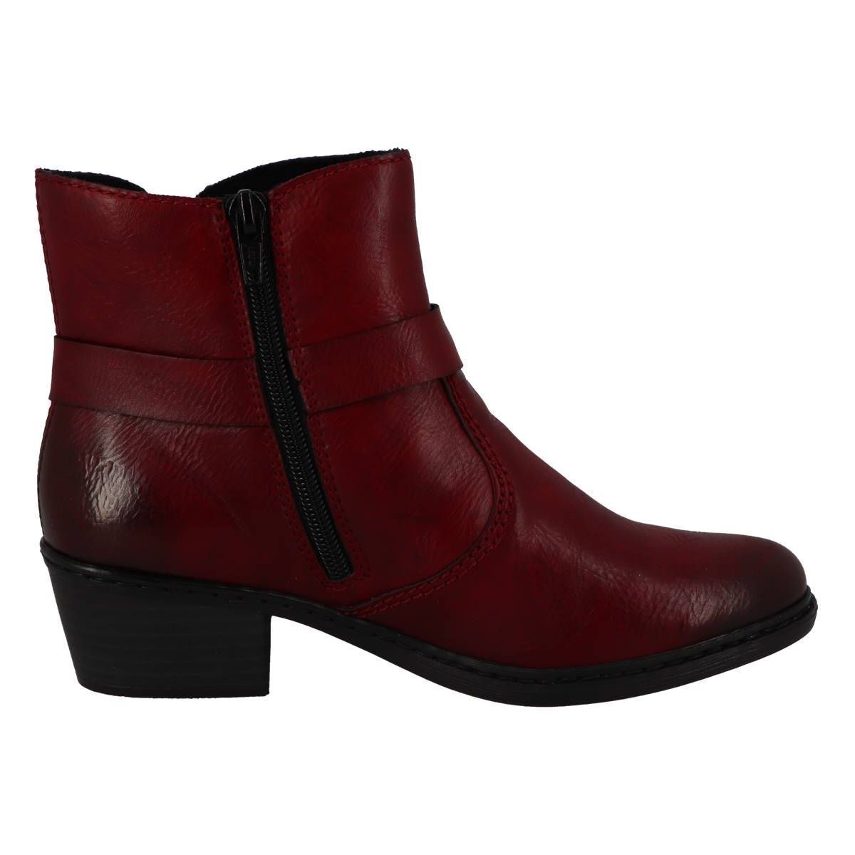 Bottines femme Rieker 75553 bordeaux VoShoes