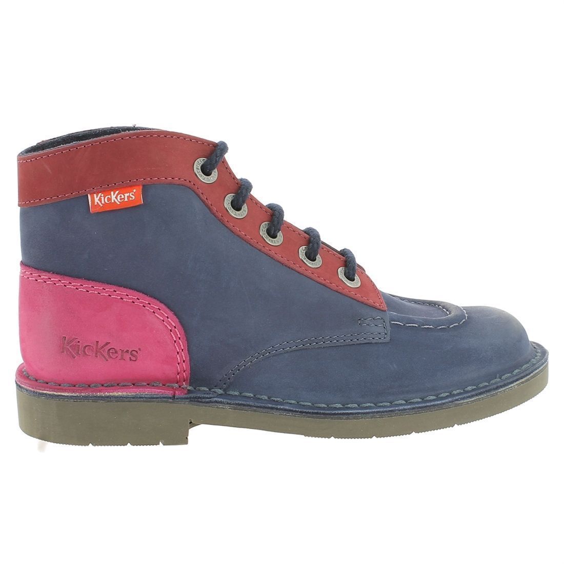 Bottines femme Kickers kick col bleu VoShoes