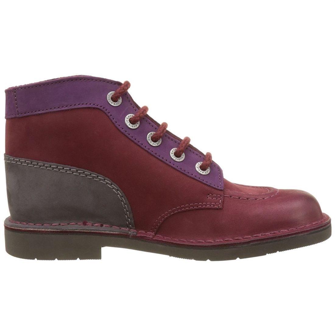 Bottines femme Kickers kick col bordeaux VoShoes