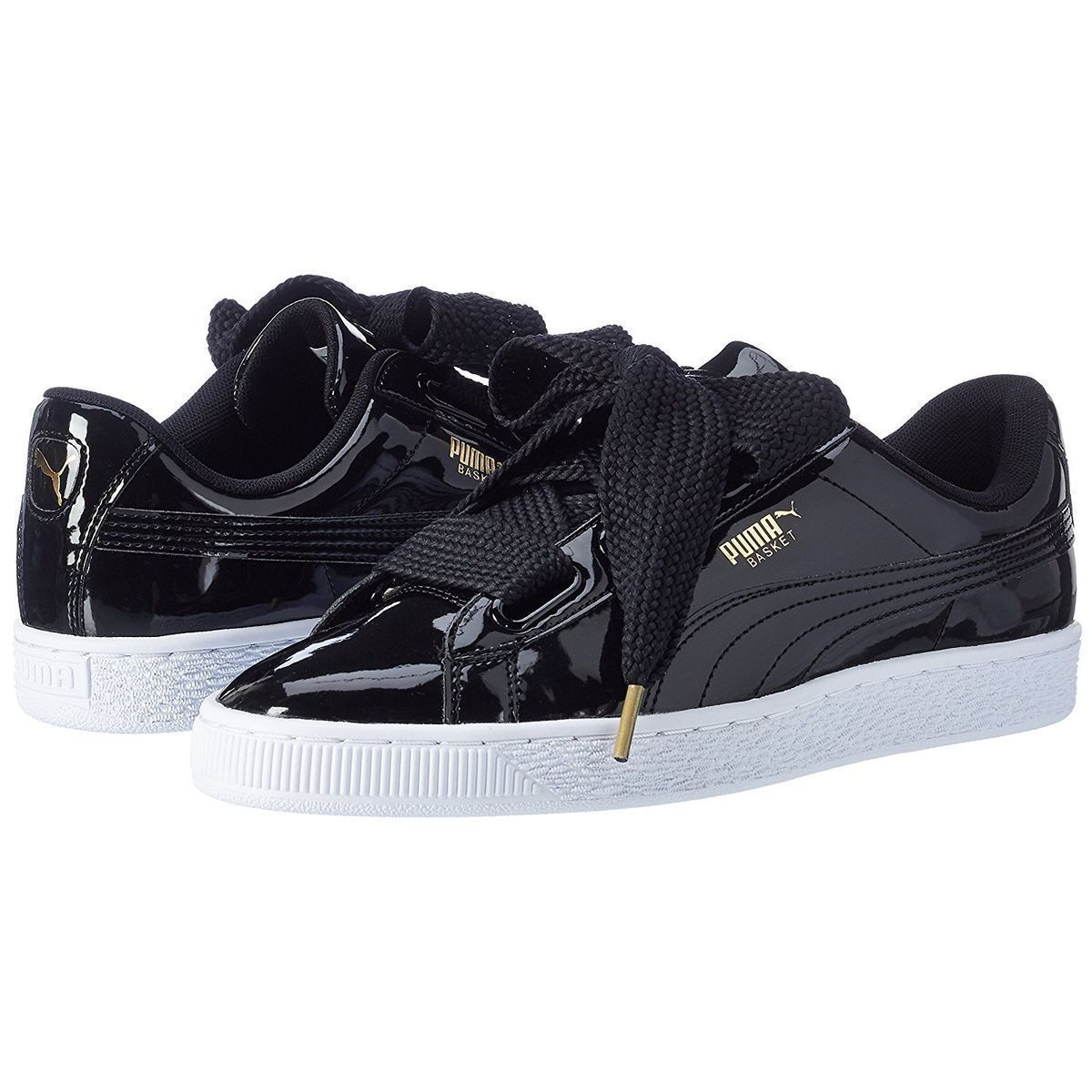 Puma heart patent fashion noir vernis