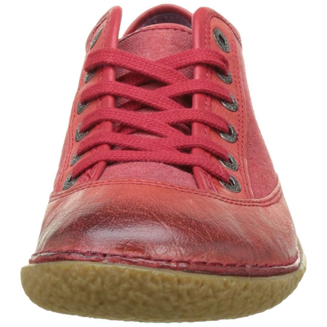 Chaussures a lacets femme Kickers hollyday rouge VoShoes