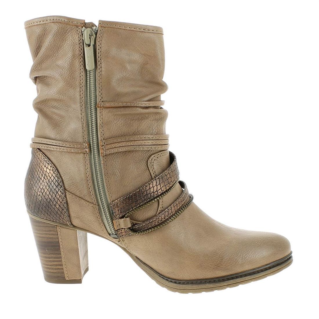 Bottines femme Mustang 1199 506 beige VoShoes