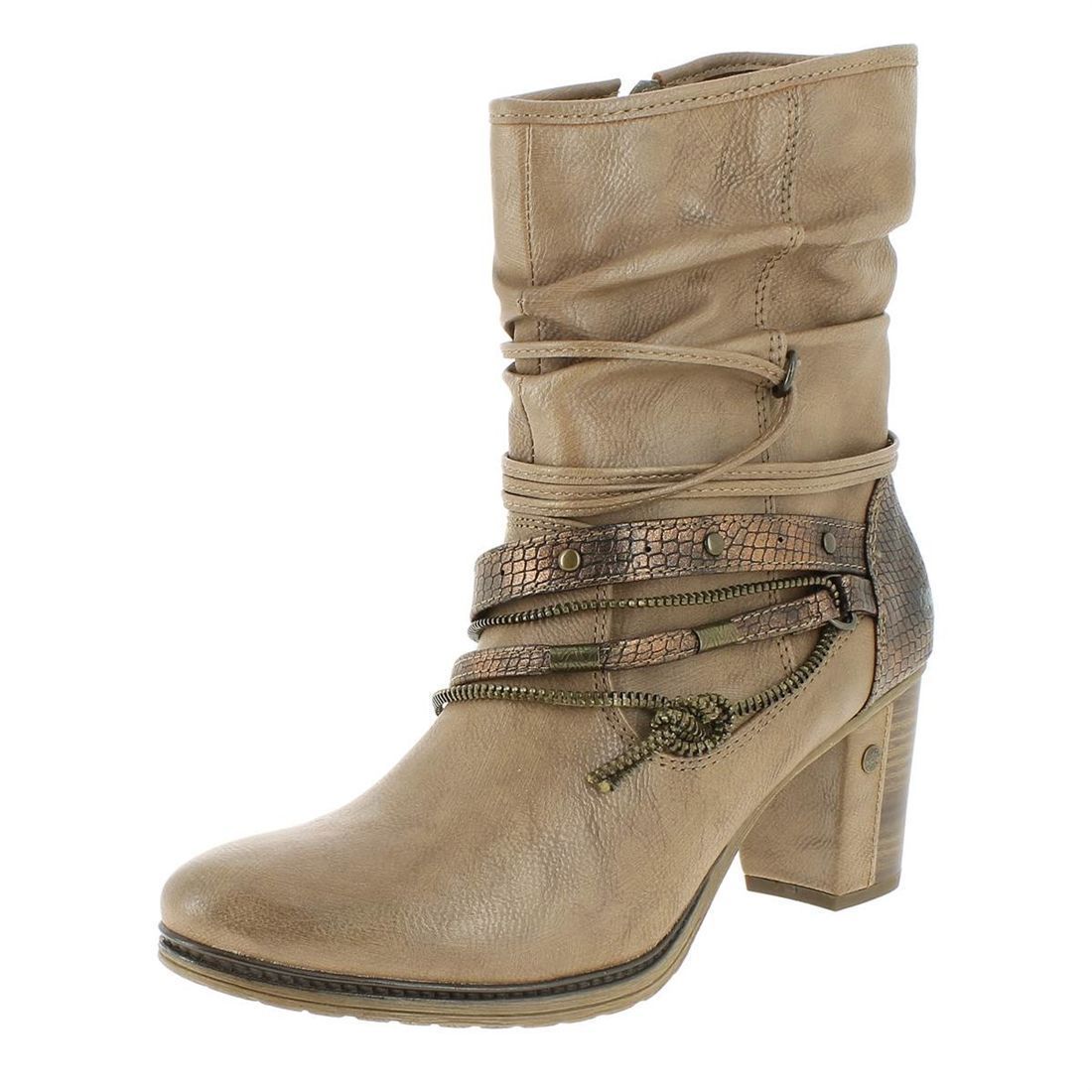 Bottines femme Mustang 1199 506 beige VoShoes