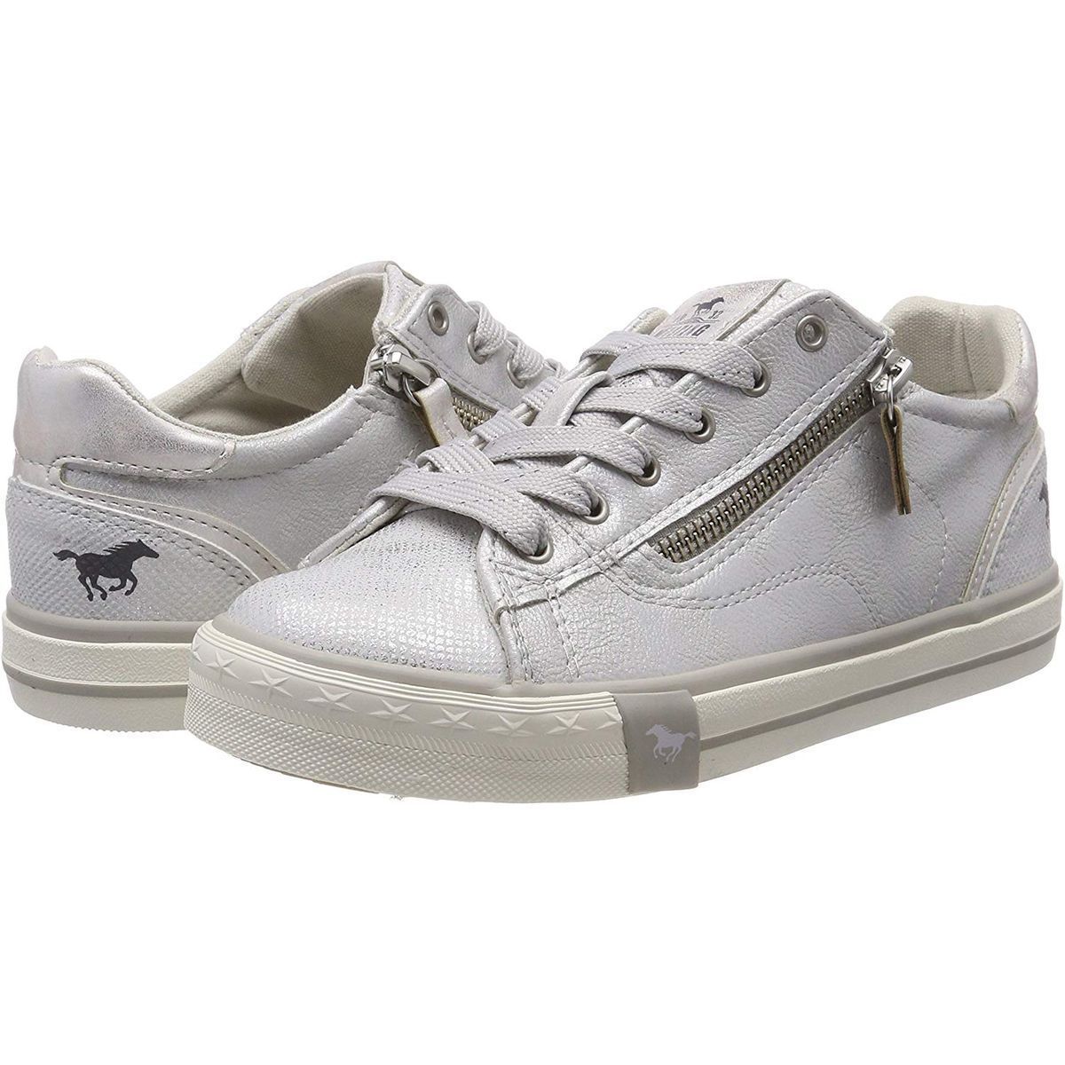 Baskets mode femme Mustang pony argent VoShoes