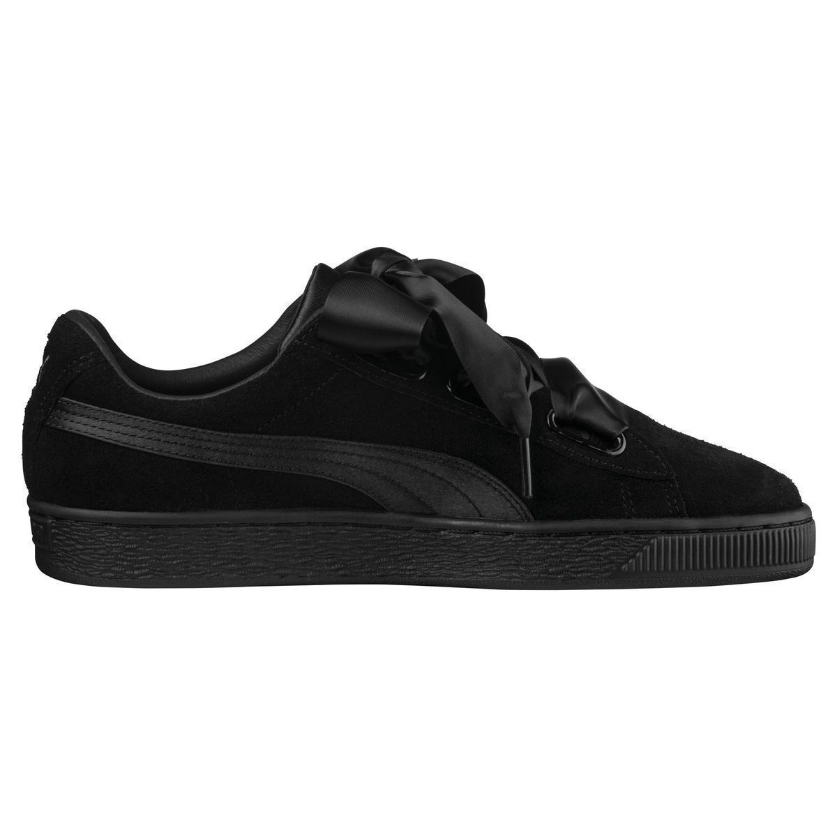 Baskets mode femme Puma suede heart noir VoShoes