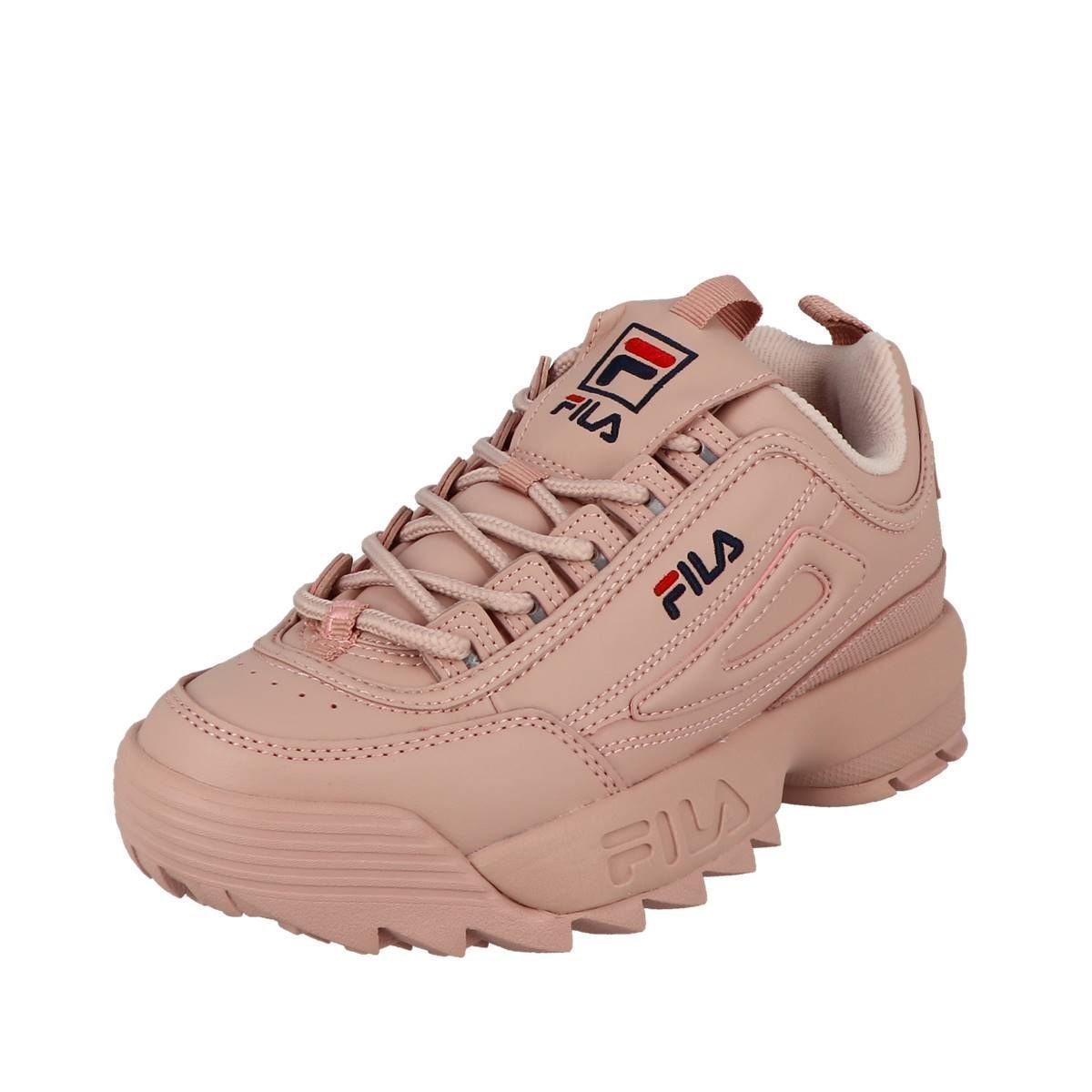 Baskets mode femme Fila disruptor low wmn rose VoShoes