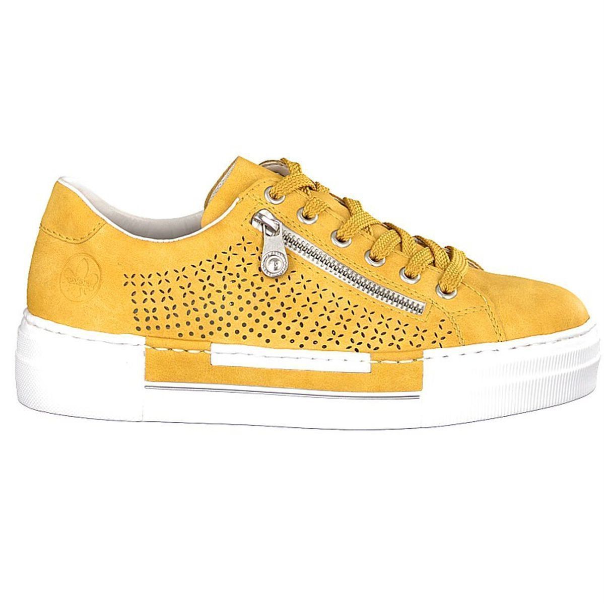 Baskets mode femme Rieker phonia jaune VoShoes