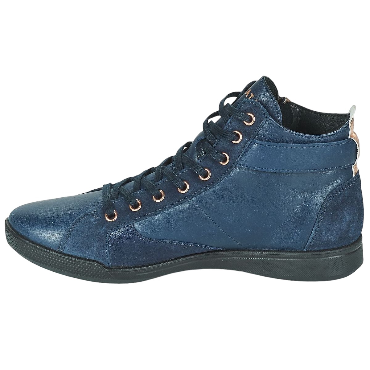 Bottines femme Pataugas palme mix bleu VoShoes